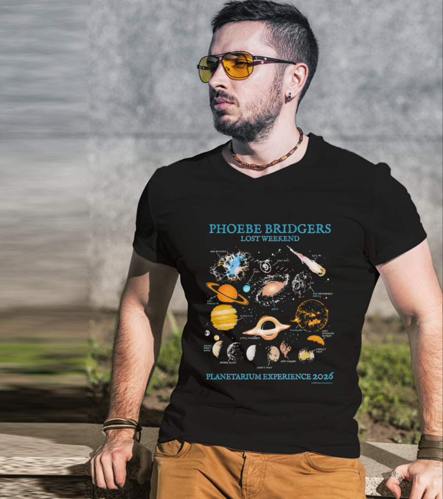 Phoebe Bridgers Lost Weekend Planetarium Experience 2026 Solar System Celestial Journey T-Shirt