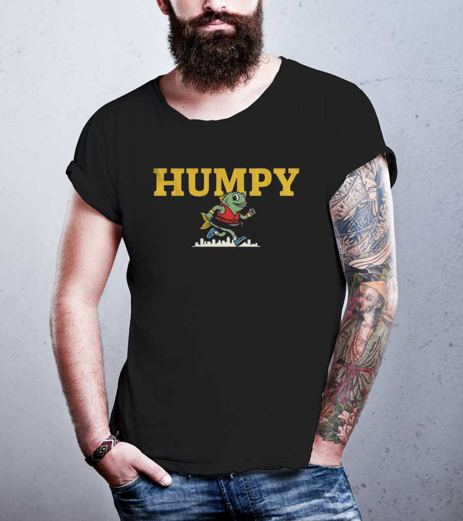 Seattle Mariners Humpy The Salmon Running Vintage Baseball T-Shirt