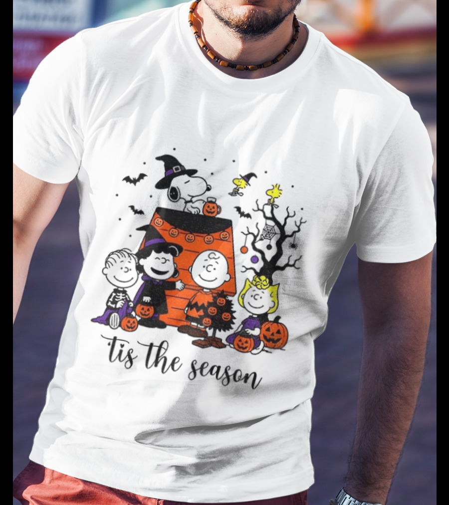 Peanuts Halloween Tis The Season Snoopy Charlie Brown And Friends T-Shirt