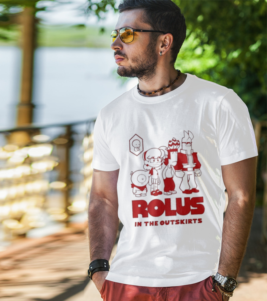 ROLUS In The Outskirts Cartoon Characters Lineup T-Shirt