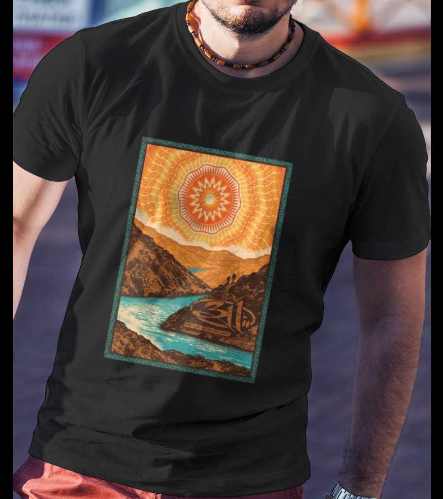 311 August 11 2026 Nampa ID Sunburst Mountain River Scene T-Shirt