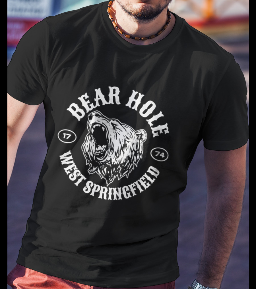 Bear Hole West Springfield 1774 Roaring Bear Head T-Shirt