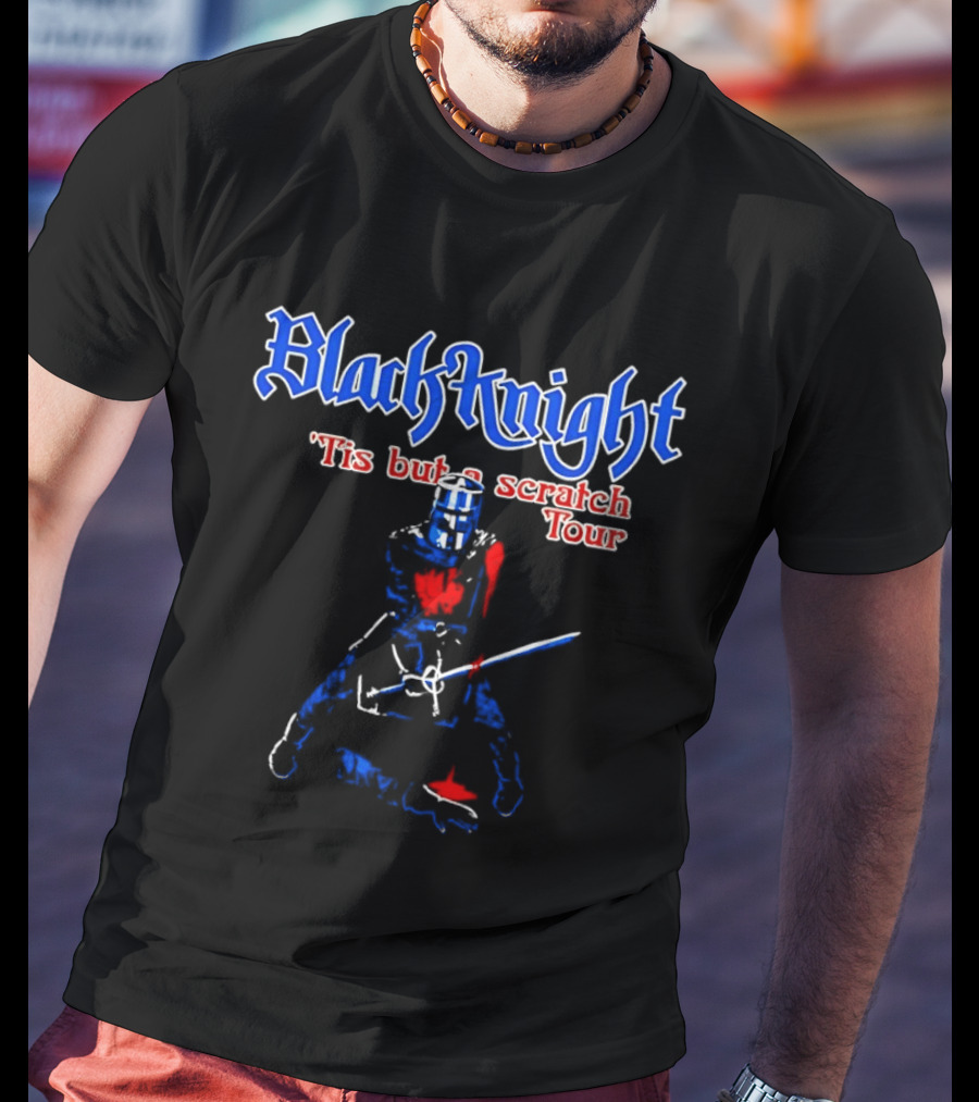 Black Knight Tis But A Scratch Tour Monty Python Comedy T-Shirt