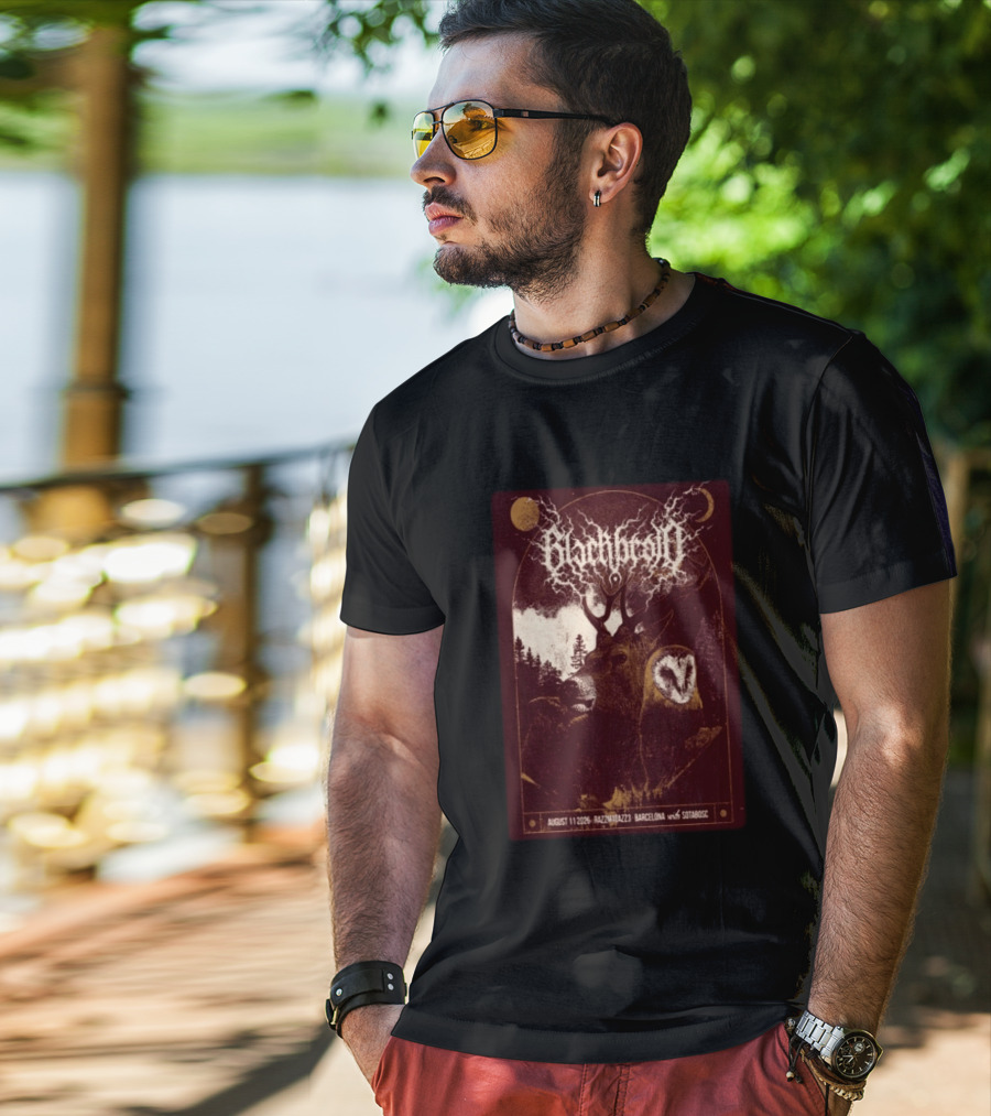 Blackbraid August 11 2026 Razzmatazz 3 Barcelona With Sotabosc Deer Owl Moon T-Shirt