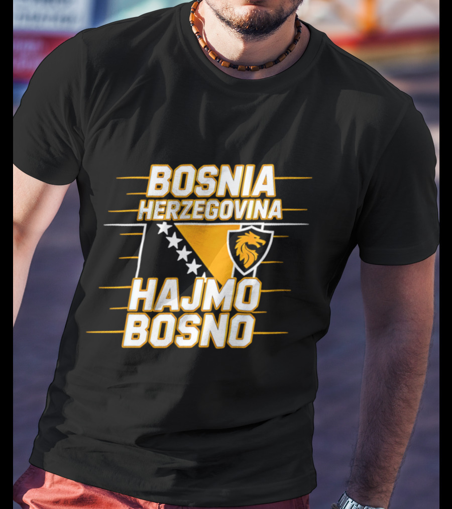 Bosnia Herzegovina Hajmo Bosno Crest And Stars T-Shirt
