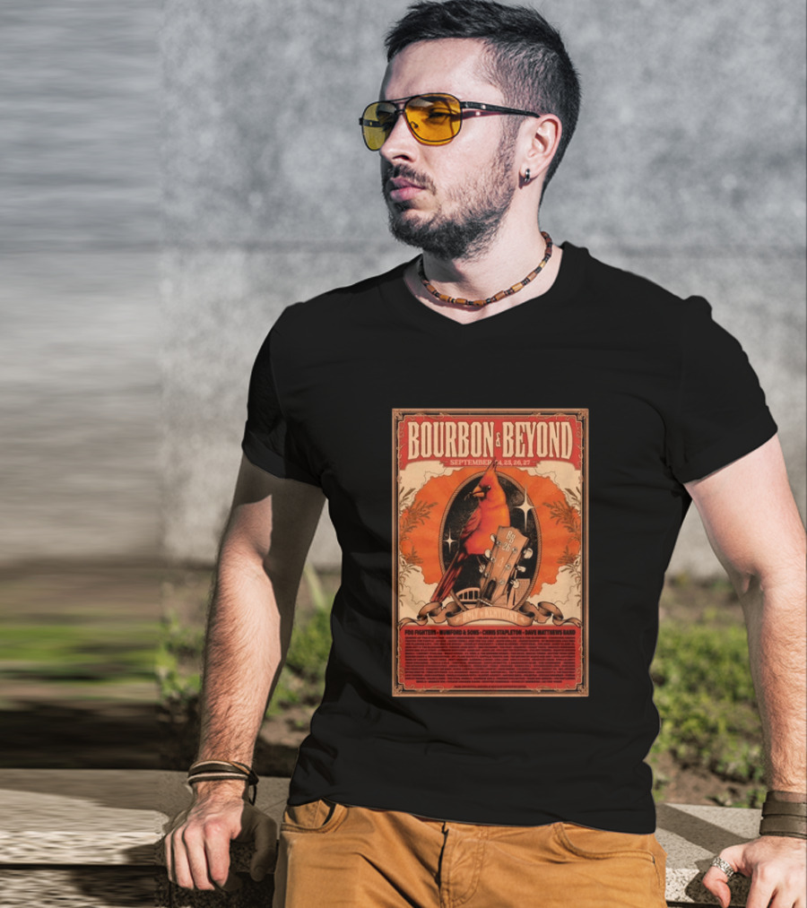 Bourbon & Beyond September 24 25 26 27 Louisville Kentucky Foo Fighters Mumford & Sons Chris Stapleton Dave Matthews Band T-Shirt