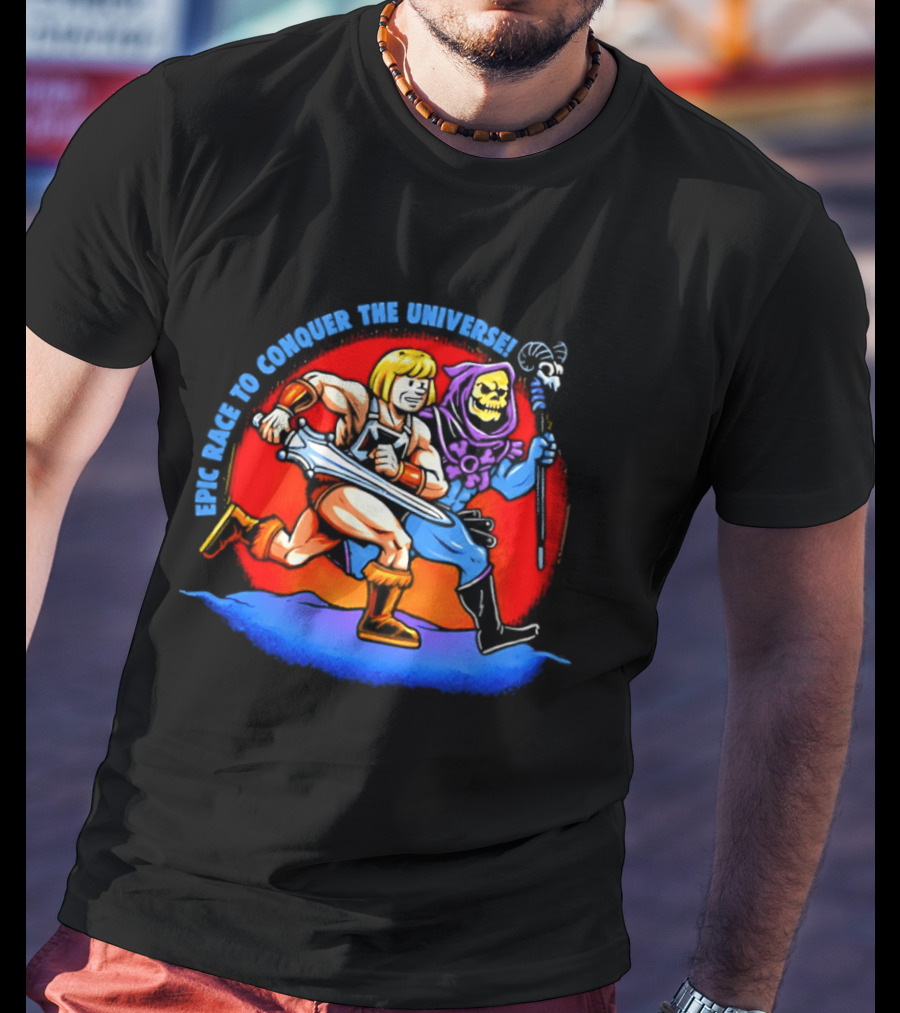 He Man And Skeletor Race To Conquer The Universe Masters Of The Universe T-Shirt