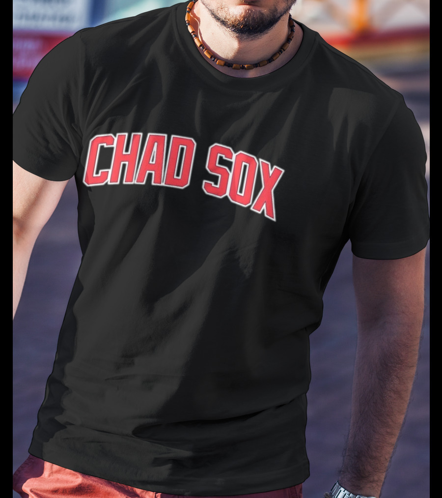 CHAD SOX Bold Red Lettering T-Shirt