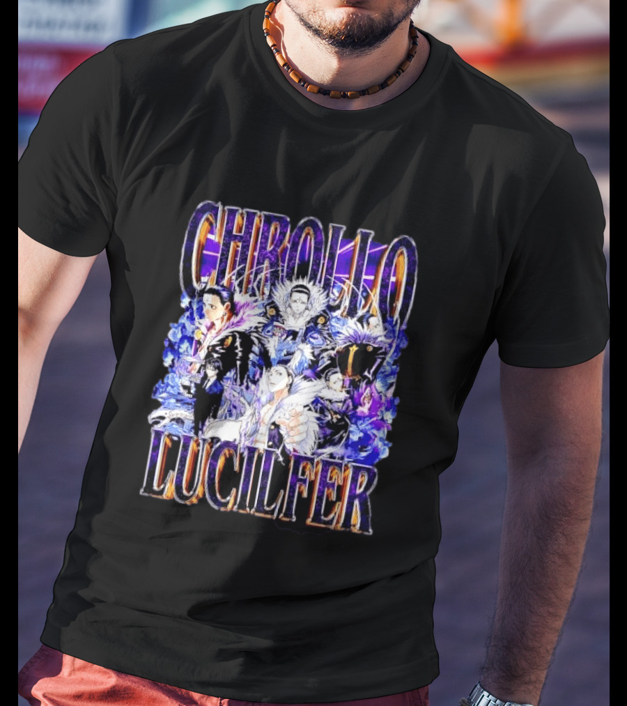Chrollo Lucilfer Multiple Poses Purple Aura Flames Bootleg Collage Anime Hunter X Hunter T T-Shirt