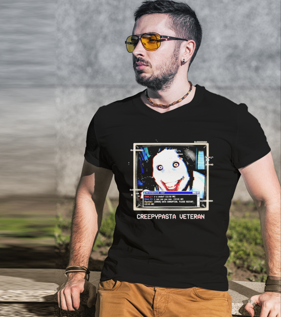 Creepypasta Veteran Horror Halloween Internet Messenger Chat T-Shirt