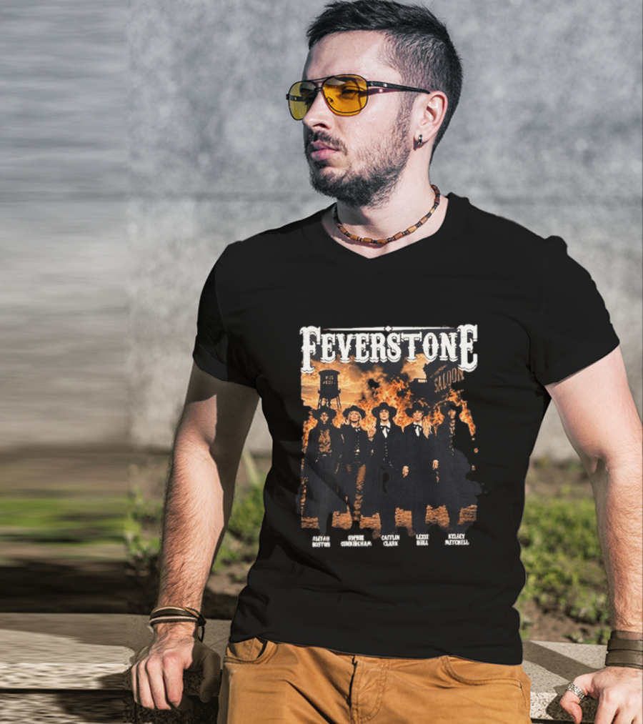 Feverstone Fever Saloon Fire Western Group T-Shirt