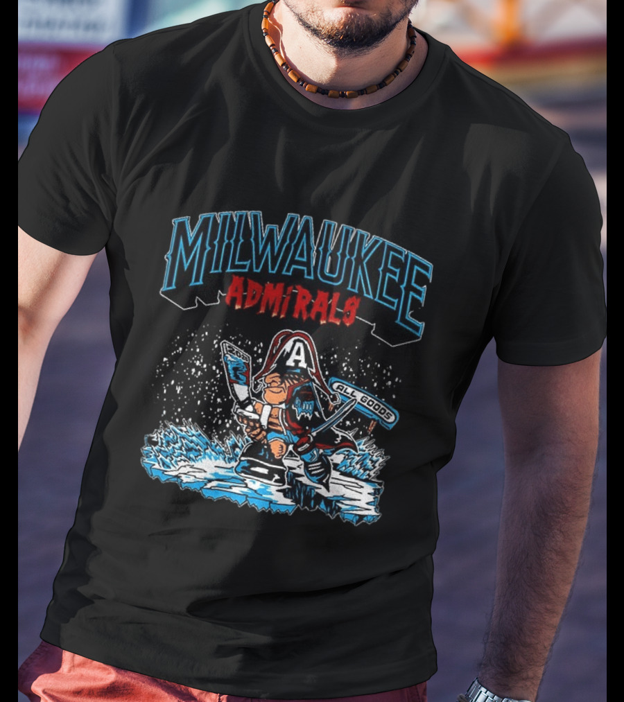 Milwaukee Admirals 2020 All Goods Hockey Ice T-Shirt