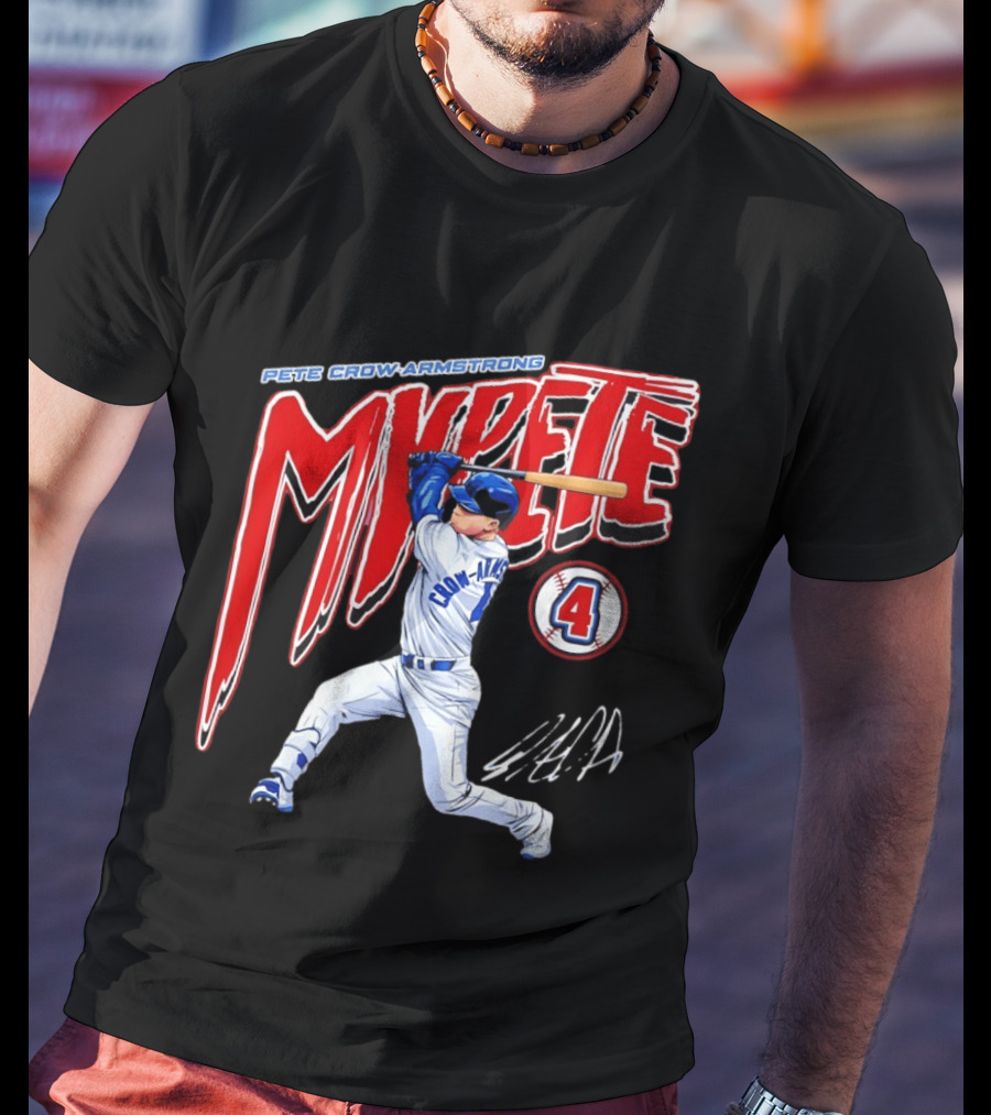 Pete Crow Armstrong MVPete Chicago Cubs Baseball Number 4 T-Shirt