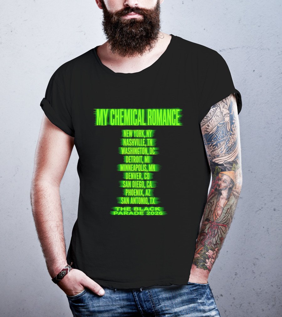 My Chemical Romance The Black Parade 2026 Nashville TN Tour Dates T-Shirt