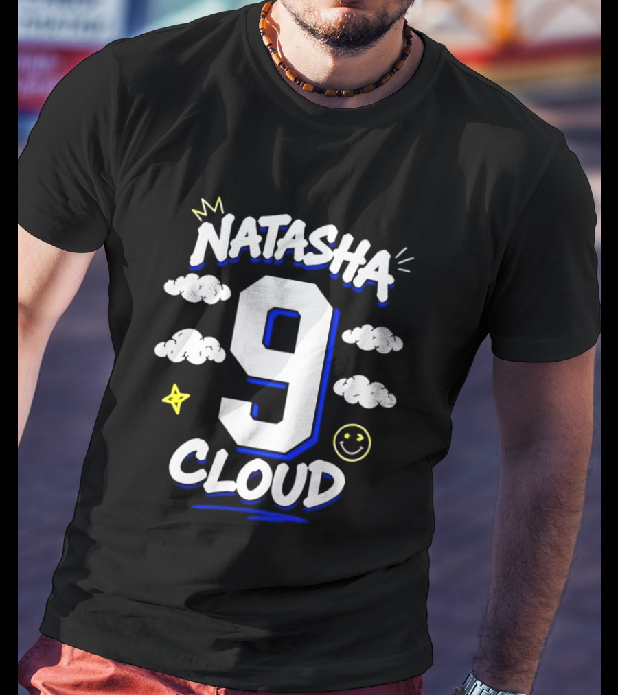 Natasha Cloud 9 Chicago Sky 2026 Clouds Stars Smiley T-Shirt