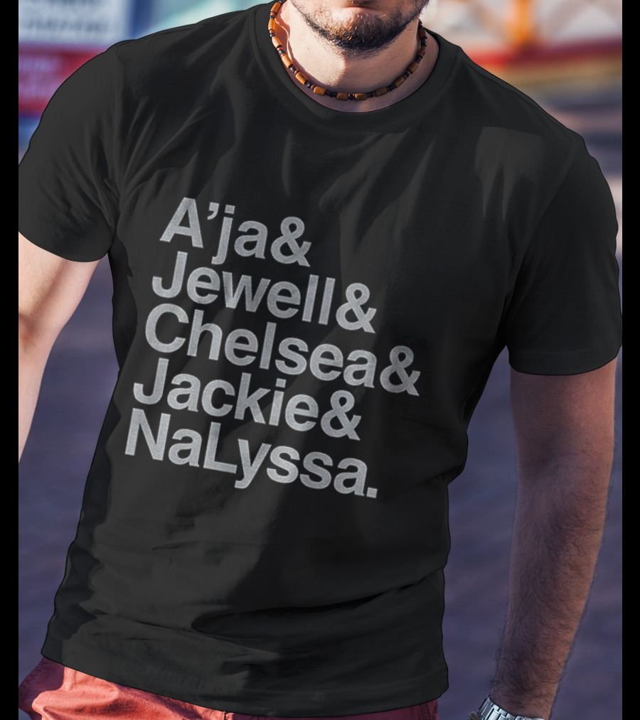 Las Vegas Women's Basketball A'ja & Jewell & Chelsea & Jackie & NaLyssa 2026 WNBA Ampersand T-Shirt