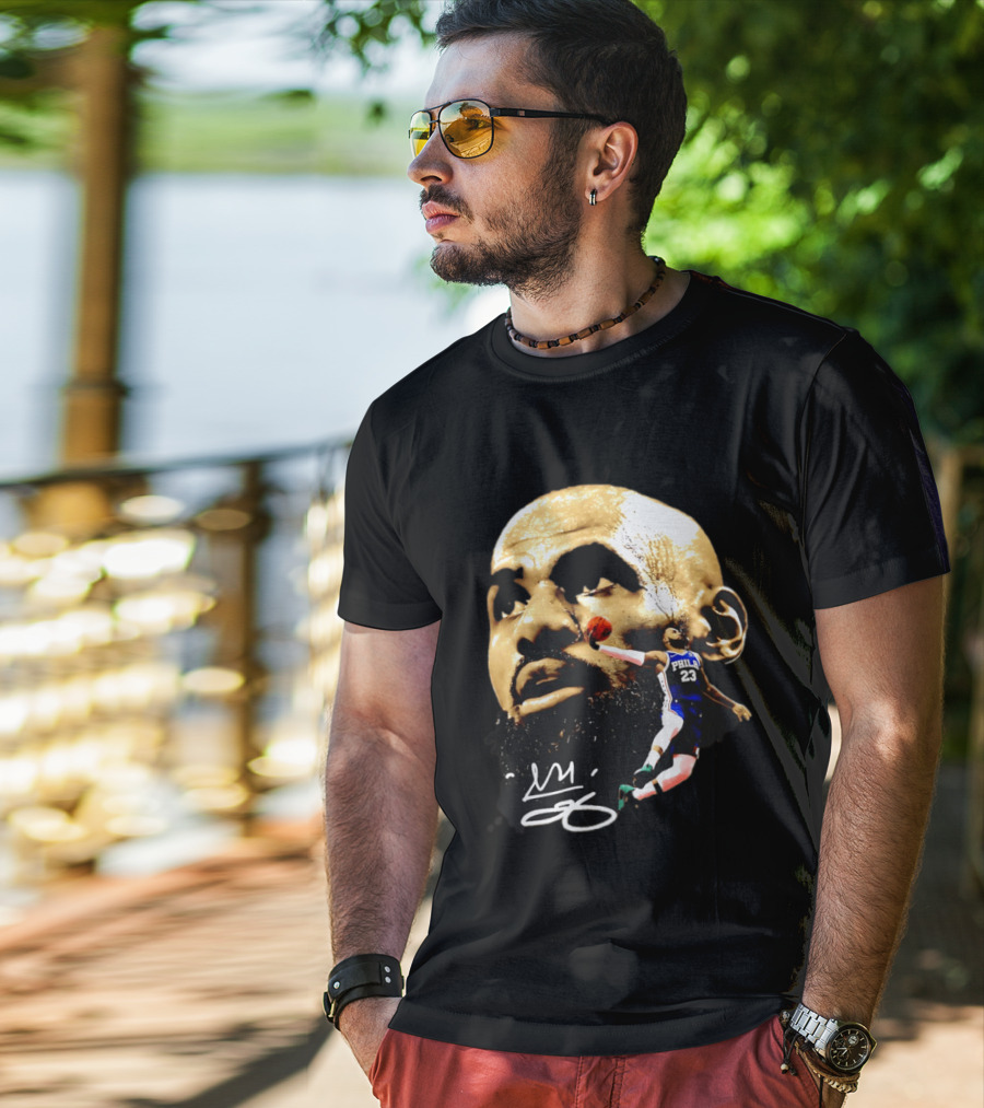 LeBron James Philadelphia 23 Dunk GOAT Signature T-Shirt