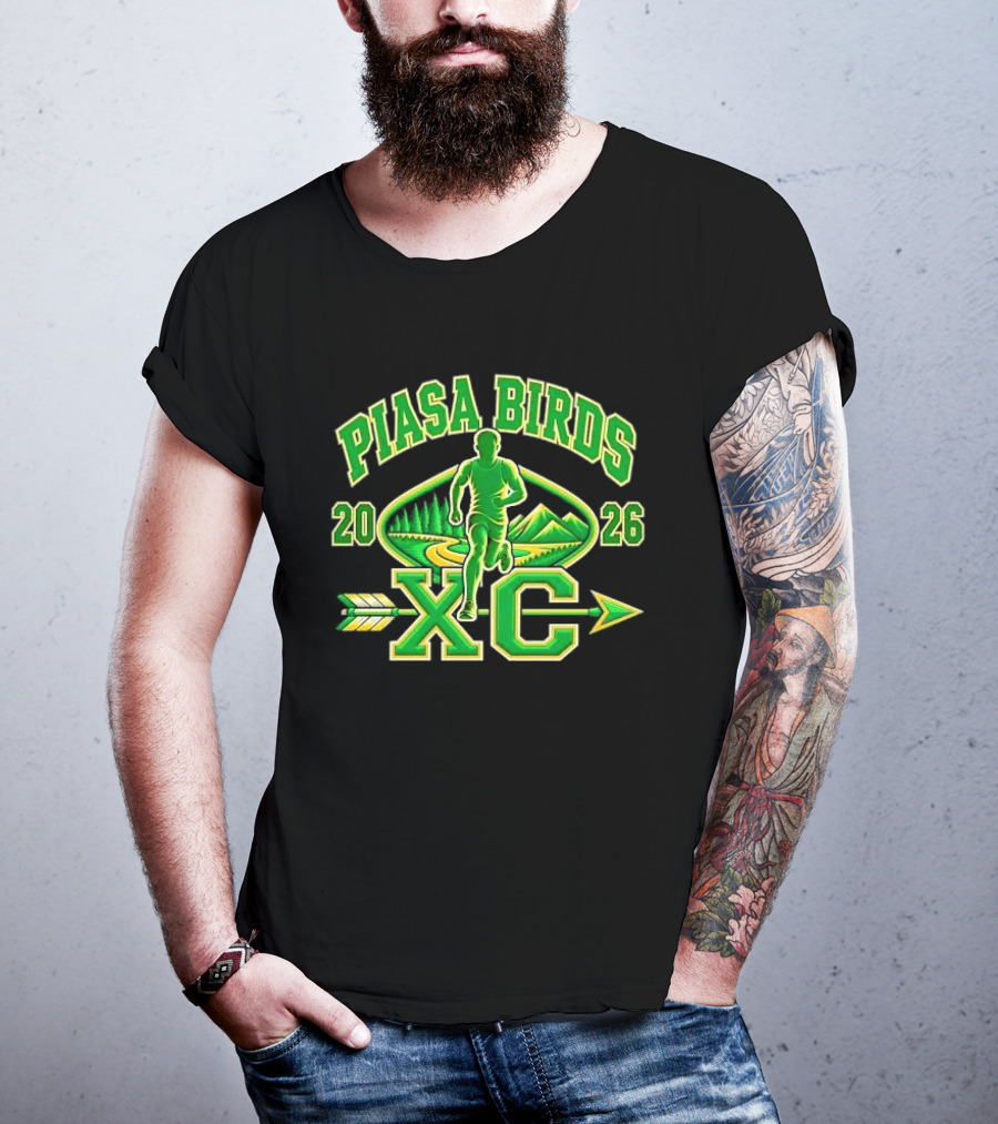 Piasa Birds XC 2026 Male Runner Forest Path Mountains T-Shirt