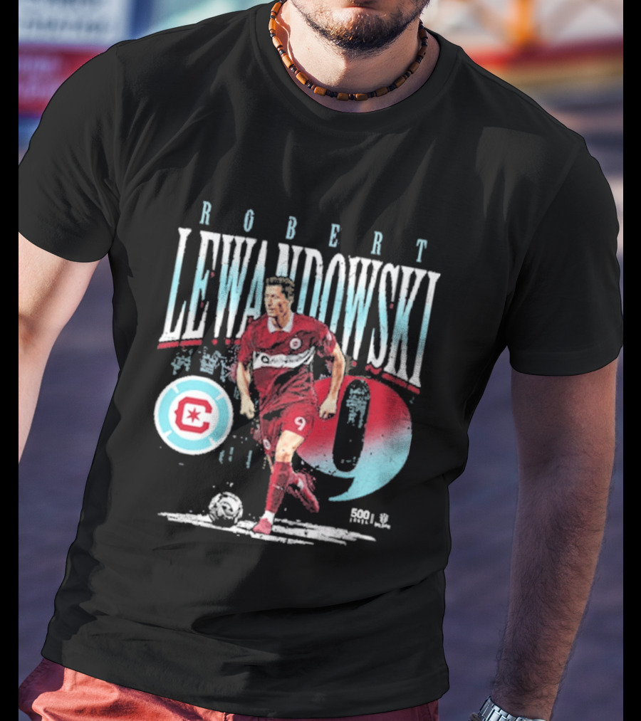 Robert Lewandowski Chicago Fire FC Number 9 Soccer Star T-Shirt