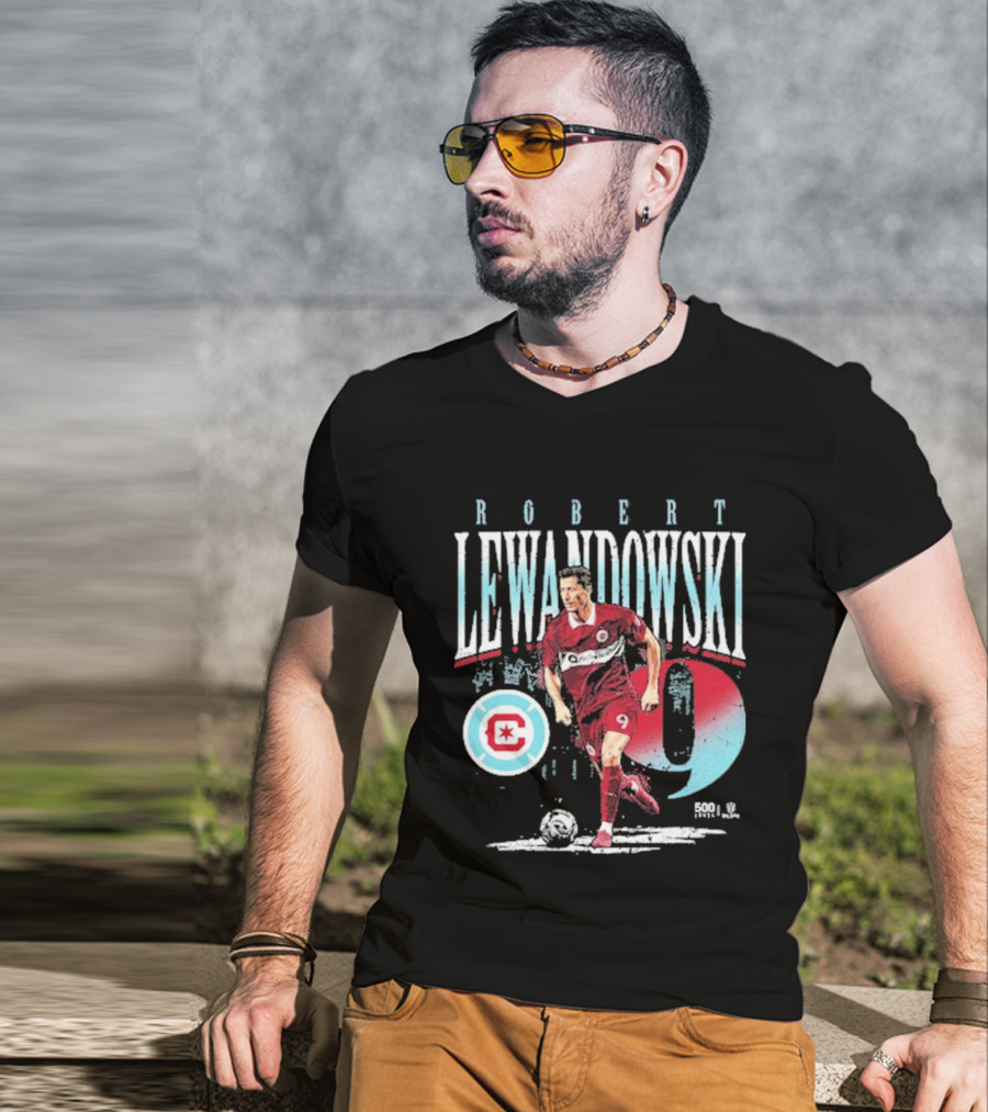 Robert Lewandowski Chicago Fire FC Number 9 Soccer Star T-Shirt