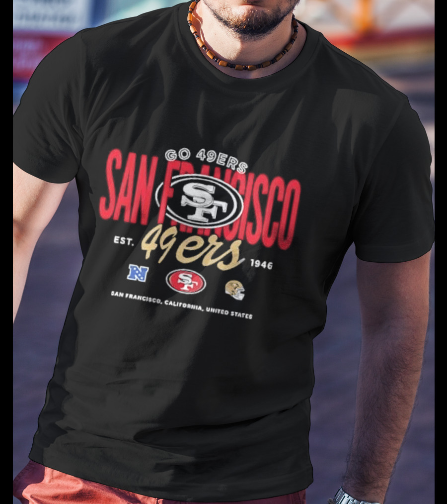 San Francisco 49ers Go 49ers Est 1946 California Nfc Oval Helmet Team T-Shirt
