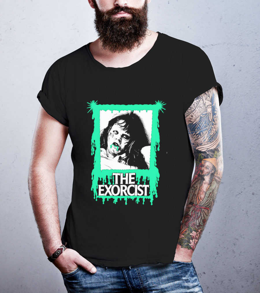 The Exorcist Regan Macneil Neon Drip Horror T-Shirt