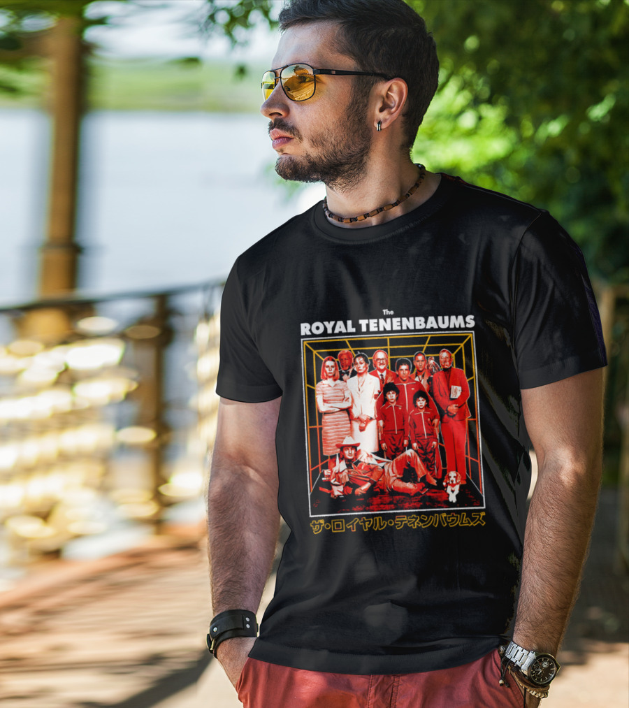 The Royal Tenenbaums Movie Cast Retro Japanese T-Shirt