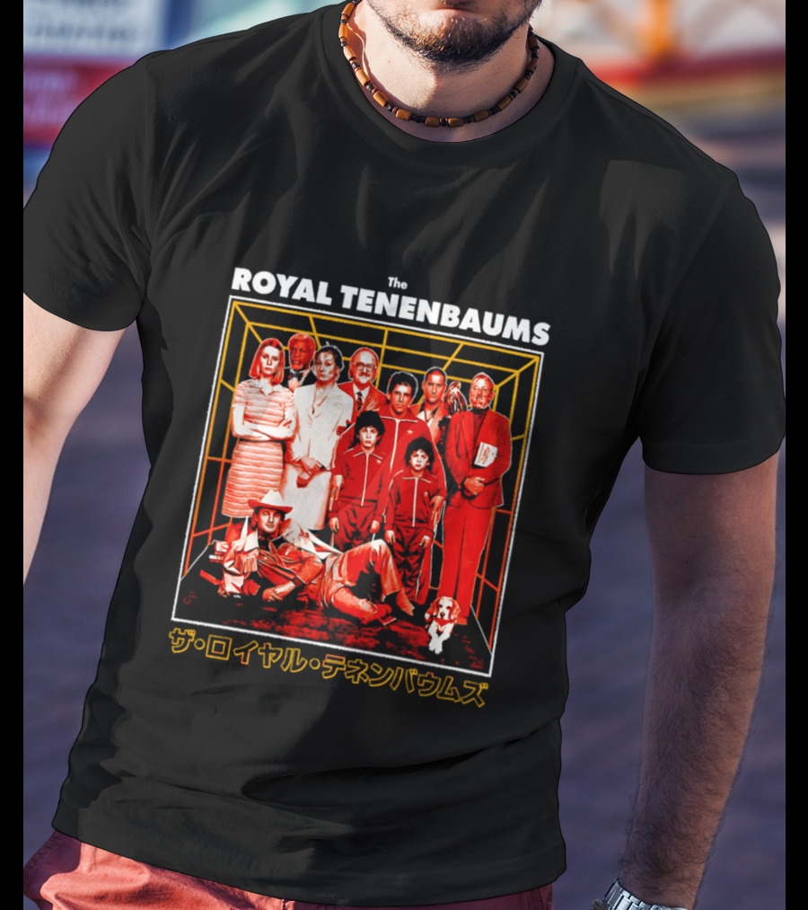 The Royal Tenenbaums Movie Cast Retro Japanese T-Shirt