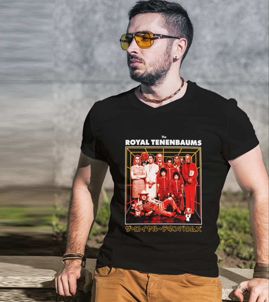 The Royal Tenenbaums Movie Cast Retro Japanese T-Shirt