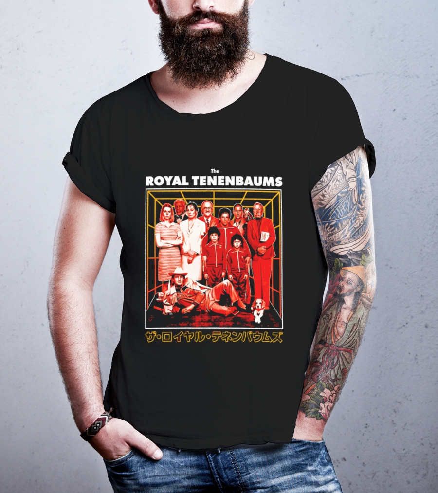 The Royal Tenenbaums Movie Cast Retro Japanese T-Shirt