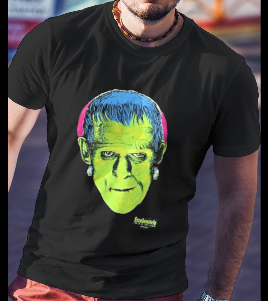 Frankenstein Universal Studios Monsters Head Travis Barker T-Shirt