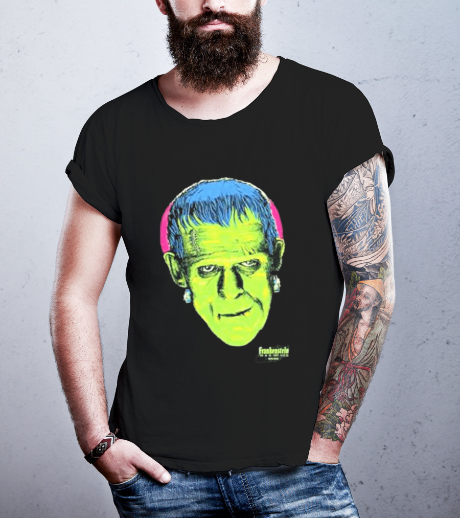 Frankenstein Universal Studios Monsters Head Travis Barker T-Shirt