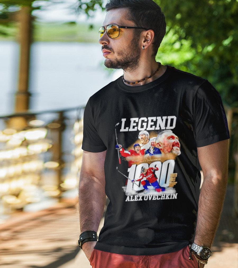 Legend Alex Ovechkin 1000 Career Goals Washington Capitals NHL Player T-Shirt