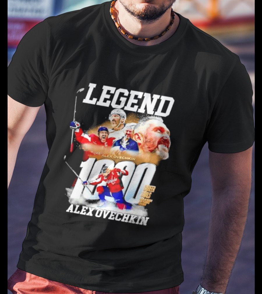 Legend Alex Ovechkin 1000 Career Goals Washington Capitals NHL Player T-Shirt