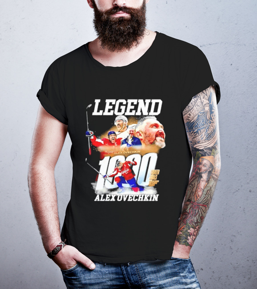 Legend Alex Ovechkin 1000 Career Goals Washington Capitals NHL Player T-Shirt