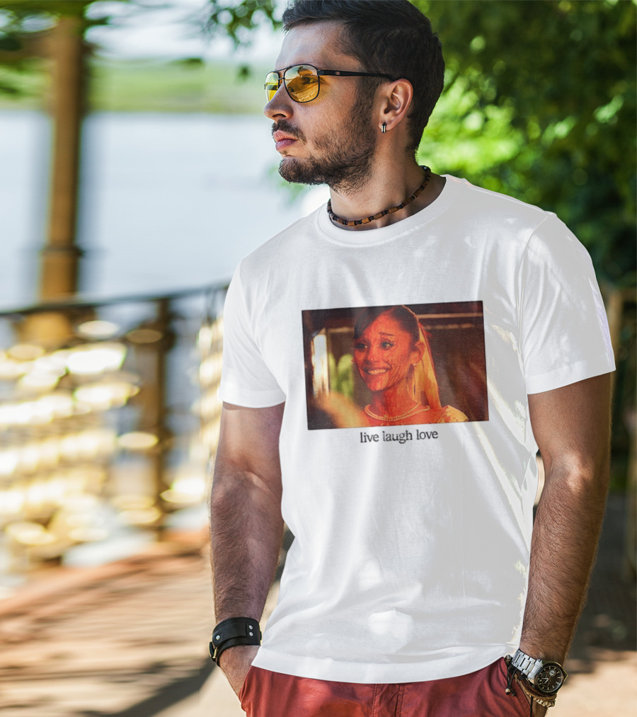 Ariana Grande Horror Movie Blood Scene Live Laugh Love T-Shirt