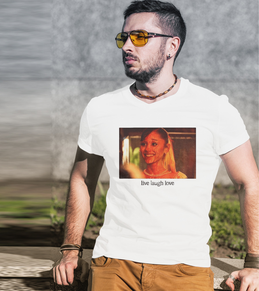Ariana Grande Horror Movie Blood Scene Live Laugh Love T-Shirt