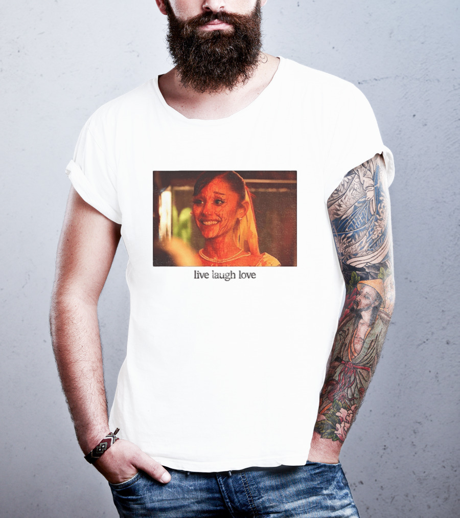 Ariana Grande Horror Movie Blood Scene Live Laugh Love T-Shirt