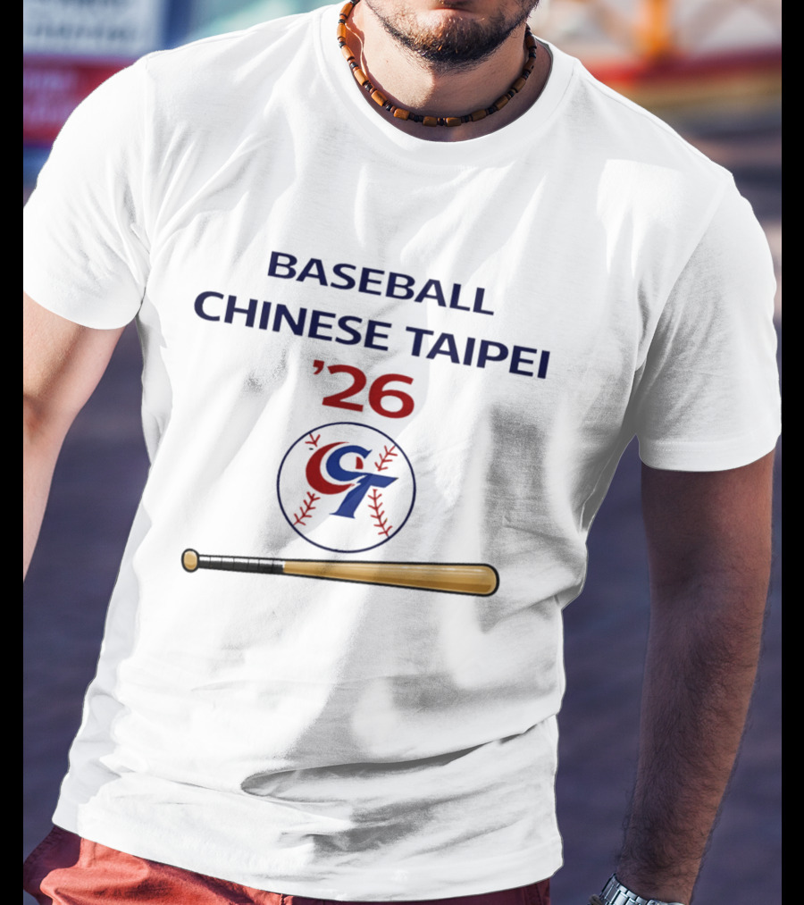 Chinese Taipei Baseball 2026 CT Bat T-Shirt