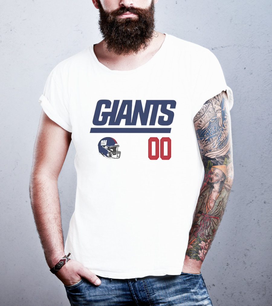 New York Giants 00 Football Helmet Giants T-Shirt