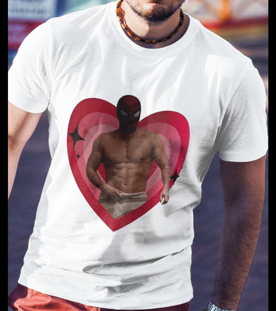 Heart Masked Bodybuilder Spidey T-Shirt