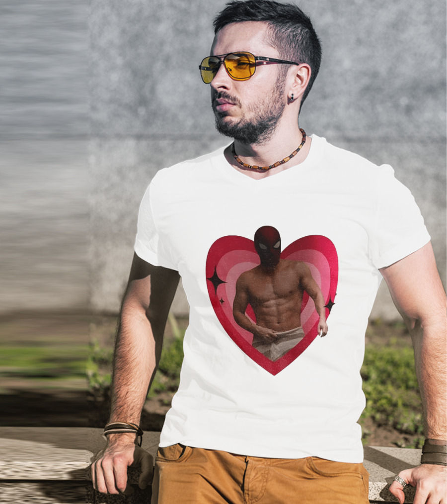 Heart Masked Bodybuilder Spidey T-Shirt