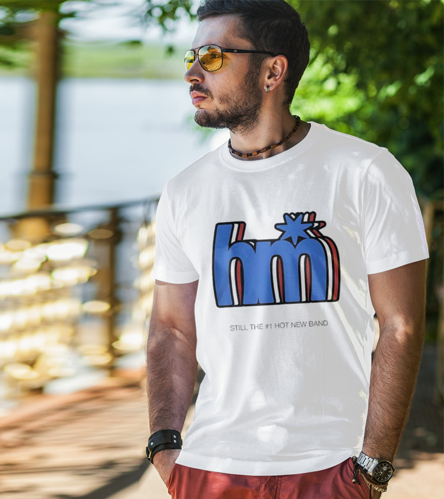 HM Still The Number 1 Hot New Band Blue Star 3D Layered Shadow T-Shirt