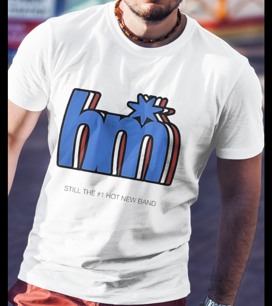 HM Still The Number 1 Hot New Band Blue Star 3D Layered Shadow T-Shirt