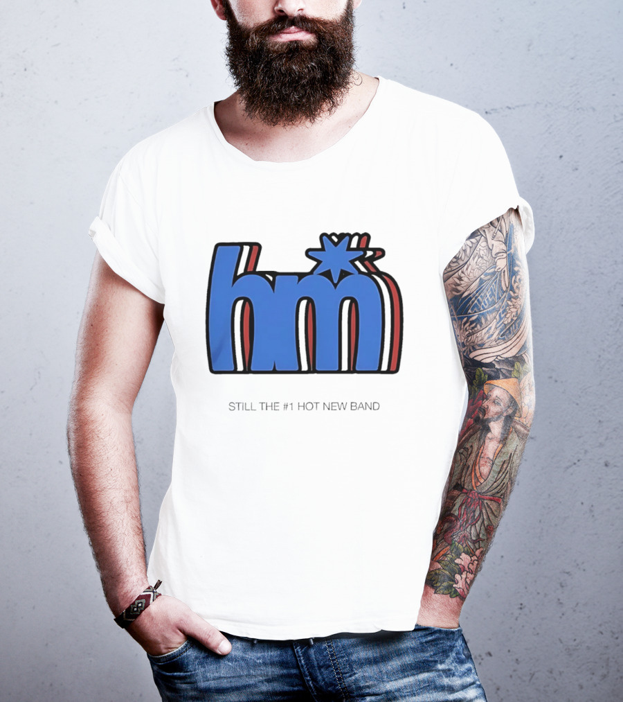 HM Still The Number 1 Hot New Band Blue Star 3D Layered Shadow T-Shirt