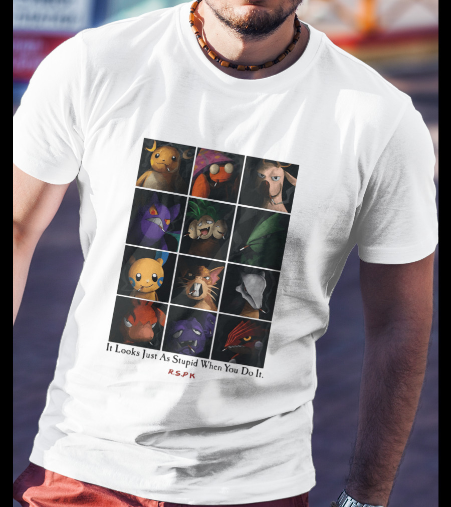 It Looks Just As Stupid When You Do It Cigarette Smoking Cartoon T-Shirt