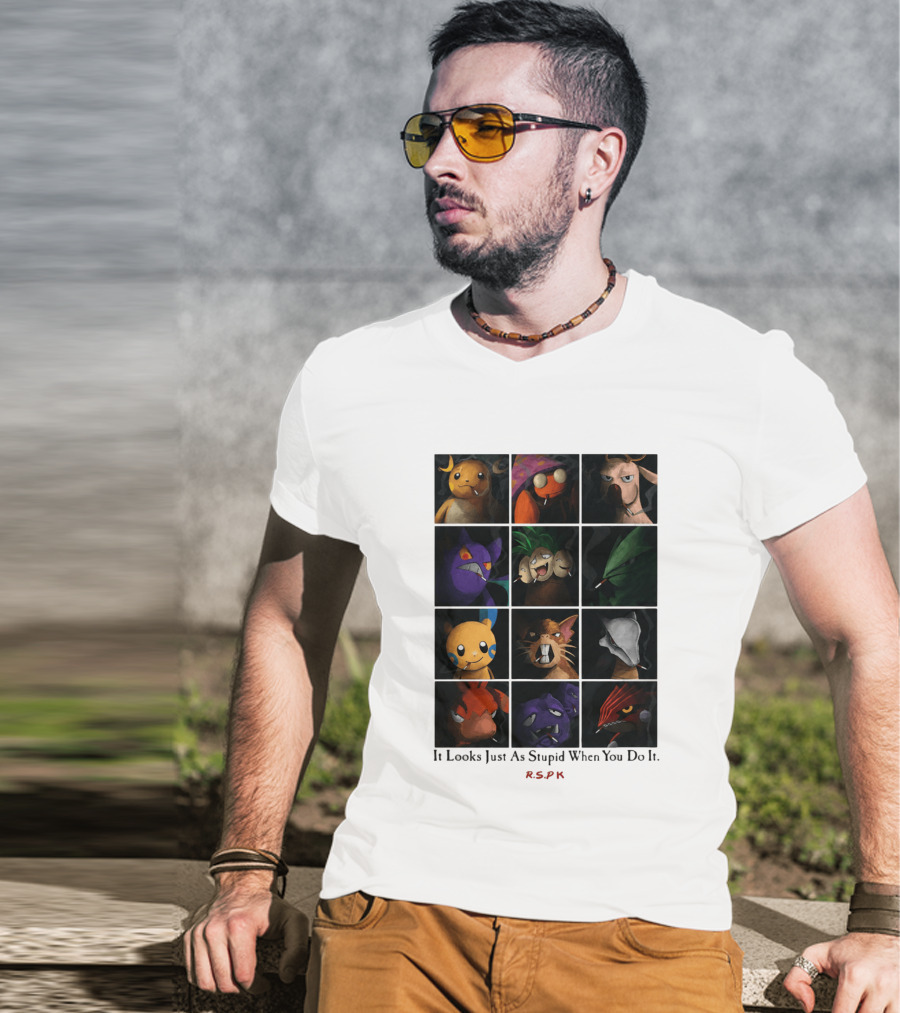 It Looks Just As Stupid When You Do It Cigarette Smoking Cartoon T-Shirt