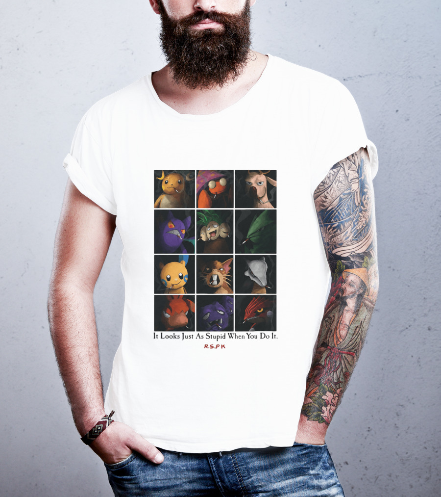 It Looks Just As Stupid When You Do It Cigarette Smoking Cartoon T-Shirt