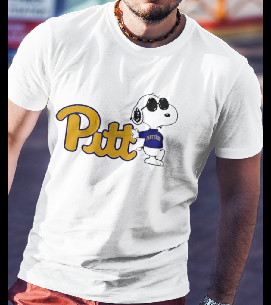 Pittsburgh Panthers NCAA Pitt Snoopy Sunglasses Cartoon T-Shirt