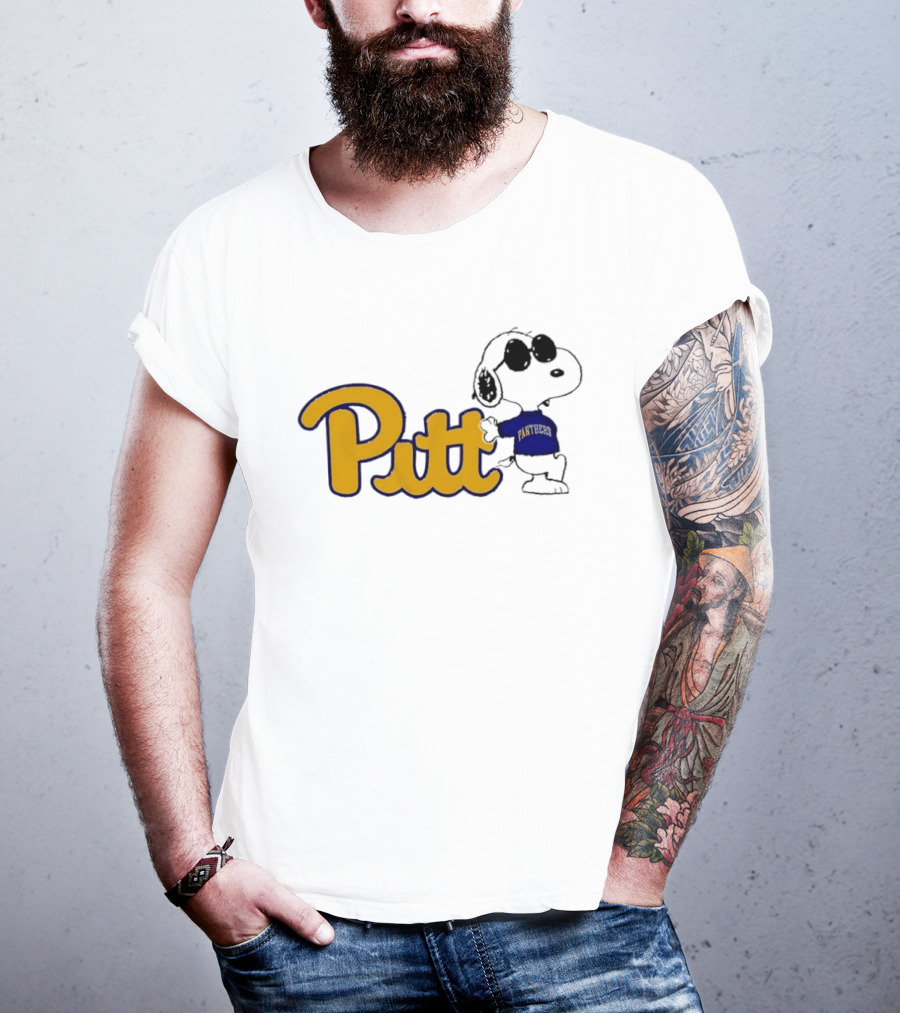 Pittsburgh Panthers NCAA Pitt Snoopy Sunglasses Cartoon T-Shirt